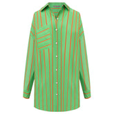 Silk Cotton Shirt Retro Green